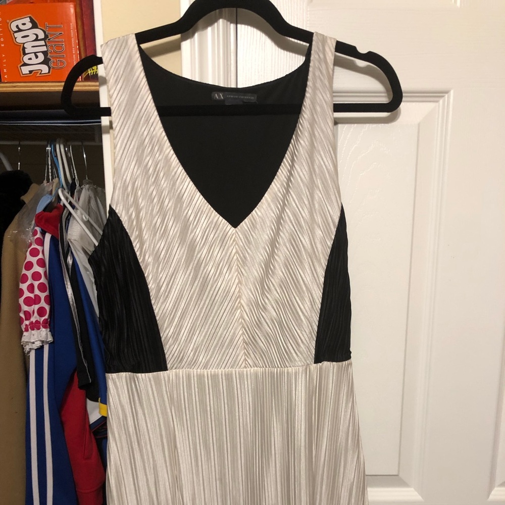 Armani Exchange black and white dress